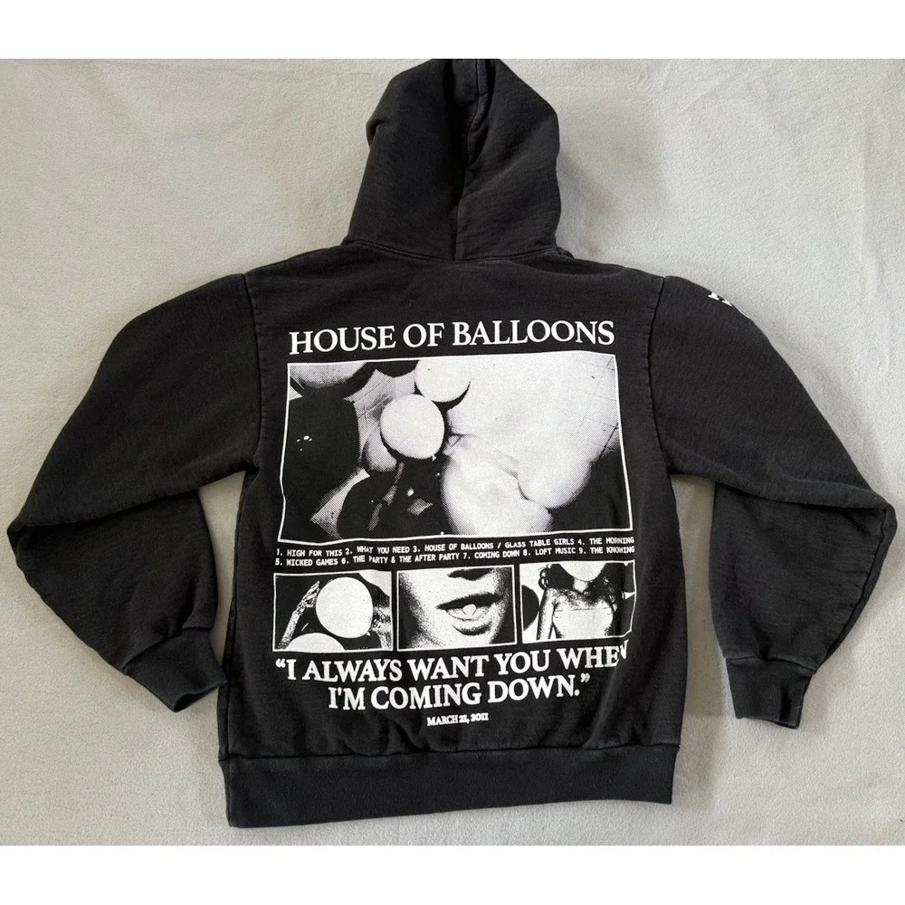 The Weeknd House of Balloons He's What You Want, Im What You Need Black Hoodie S - Picture 2 of 11